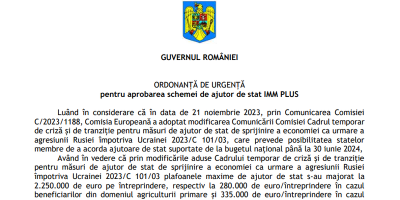 12 MILIARDE LEI SE DUC LA IMM-URI – Fonduri pentru accesul la finantare al firmelor care nu dispun de sumele necesare pentru proiectele de investitii si pentru continuarea activitatii (Document)