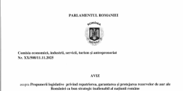 Aducerea rezervei de aur a Romaniei in tara: votul din Parlament (Avizul)