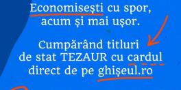 Finanțele lansează o nouă ediție a programului de titluri de stat Tezaur: dobânzi de 6,2%, 6,75% și 7,15%. Veniturile obținute sunt neimpozabile