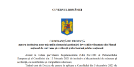 Investitiile finantate din PNRR, suspendate (Document)