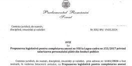 LEGE PENTRU SPORURILE BUGETARILOR – Decizie in Senat pe proiectul prin care se acorda un spor de 15% din salariul de baza pentru functionarii parlamentari si angajatii CNSAS care au acces la informatii clasificate (Documente)