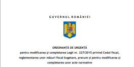 OUG pentru impozite majorate (Document)