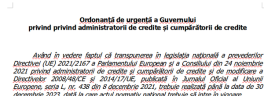 RECUPERATORII, PUSI LA PUNCT – Ministerul Economiei a pus in dezbatere proiectul OUG privind administratorii de credite si cumparatorii de credite. Se instituie noi reguli pentru recuperatorii de credite: "Sa nu hartuiasca, constranga sau influenteze in m