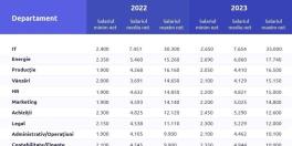 Topul salariilor din Romania. Cea mai mare remuneratie a fost inregistrata in IT, 33.000 de lei net pe luna. Aflati cine sunt romanii care incaseaza cei mai putini bani