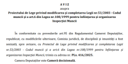 Unda verde pentru modificarea Codului Muncii (Avizul)