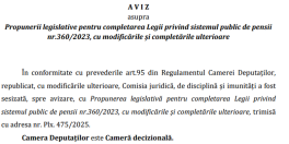 Vot in Camera Deputatilor pe Legea pensiilor (Document)