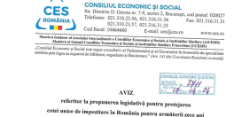 Vot pentru mentinerea cotei unice de impozitare. CES, de acord ca taxele sa nu fie marite pana in 2033 (Avizul)