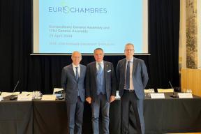 ADUNAREA GENERALA EXTRAORDINARA EUROCHAMBERS - CCIR va incepe demersurile de infratire cu Camera de Comert si Industrie Odessa