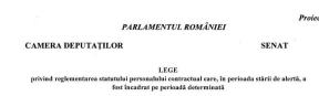 ANGAJAREA IN SISTEMUL BUGETAR – Propunere de lege pentru personalul care a semnat pe perioada determinata (Document)