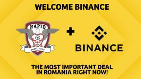 BINANCE, PARTENERIAT ISTORIC PENTRU FOTBALUL ROMANESC –  FC RAPID: "Cel mai mare exchange de criptomonede din lume se alatura cu mare bucurie istoriei giulestene”