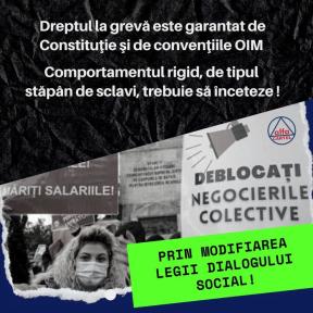 CARTEL ALFA ACUZA: ATAC CONCERTAT IMPOTRIVA INSTITUTIEI SINDICALE – Se cere modificarea de urgenta a Legii dialogului social