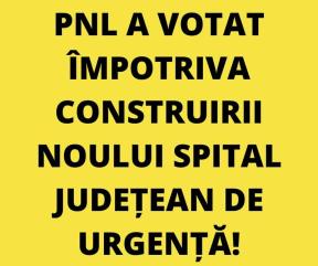 Cinism liberal: PNL blocheaza constructia unui spital