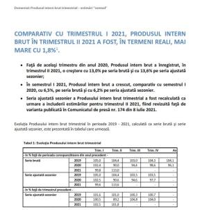 FENTA PE PIB – INS anunta o crestere bomba a PIB-ului Romaniei in 2021, in comparatie cu 2020, an afectat profund de criza Covid. In realitate, cresterea PIB-ului pe 2021 este nesemnificativa