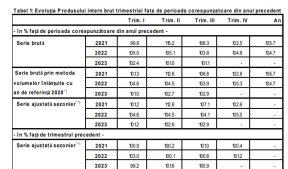 IMPOZITELE AU CRESCUT PIB-UL ROMANIEI – INS: o contributie pozitiva la cresterea PIB au avut-o impozitele nete pe produs. Industria a avut o contributie negativa (Document)