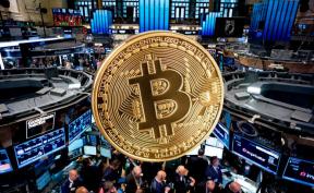 Moneda Bitcoin e pe val