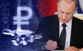 PUTIN A SEMNAT LEGEA CARE INTRODUCE IN CIRCULATIE RUBLA DIGITALA DE LA 1 AUGUST – Banca Centrala a Rusiei va opera platforma cripto, care permite inclusiv introducerea unor limite pentru tranzactii