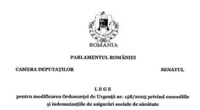 REGULI PENTRU ACORDAREA CONCEDIULUI MEDICAL – Proiect de lege pentru eliminarea obligativitatii prezentarii adeverintei de la angajator (Document)