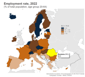 ROMANIA, PESTE ITALIA LA OCUPAREA FORTEI DE MUNCA - Tarile de Jos, Suedia si Estonia, in topul tarilor din UE. Femeile, mai supracalificate decat barbatii