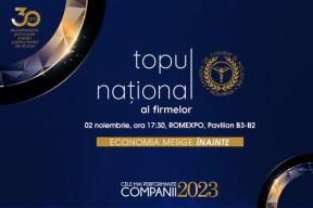 TOPUL NATIONAL AL FIRMELOR 2023 - Crestere cu 31,66% a cifrei de afaceri cumulata a companiilor din Top 10