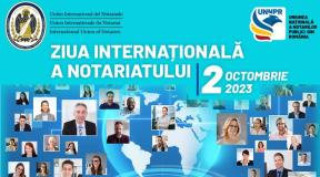 ZIUA INTERNATIONALA A NOTARIATULUI - UNNPR aniverseaza 75 de ani de la eveniment. Mesajul presedintelui Dumitru Viorel Manescu: “UINL reprezinta un for de dezbateri, colaborare si schimb de experienta absolut necesar profesiei in vederea armonizarii actiu