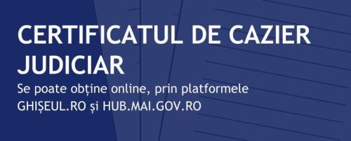 CAZIERUL JUDICIAR, ELIBERAT ONLINE – Documentul contine semnatura electronica calificata, fiind asimilat inscrisurilor autentice