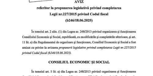 Consiliul Economic si Social a emis avizul privind deducerea cheltuielilor cu vehiculele ecologice (Document)