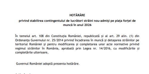 Criza fortei de munca: Guvernul da liber pentru aducerea a inca 90.000 de muncitori straini (Proiectul)