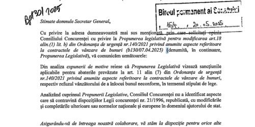  Decizia luata de stat pe proiectul de lege care prevede amendarea comerciantilor care nu inlocuiesc bunurile neconforme (Document)