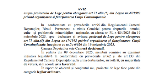 Decizie in Parlament pentru banii judecatorilor Curtii Constitutionale (Document)
