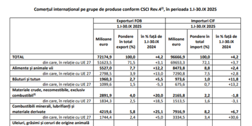Deficitul comercial al Romaniei, de miliarde de euro: balanta dintre exporturi si importuri (Raportul)