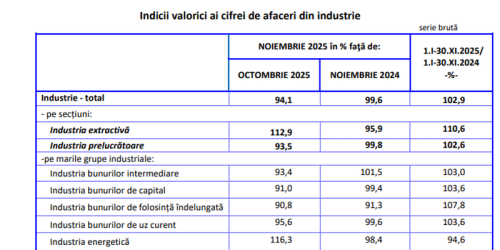 Economia Romaniei: cifrele oficiale (Document)