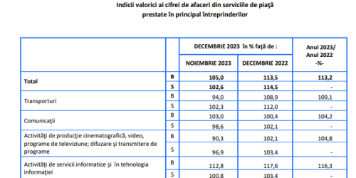 INDUSTRIA IT FACE BANI – INS: in decurs de un an afacerile din IT au crescut cu peste 16% (Raportul)