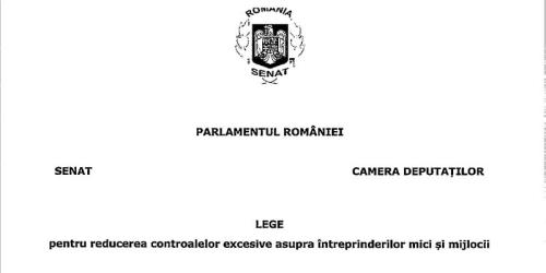 Maxim doua controale pe an de la stat pentru IMM-uri (Proiectul)