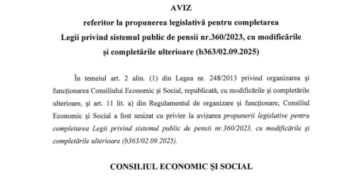 Modificarea Legii pensiilor, avizata negativ (Document)