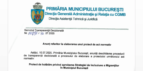 Strategia de Incluziune a Migrantilor in Capitala, in dezbatere publica