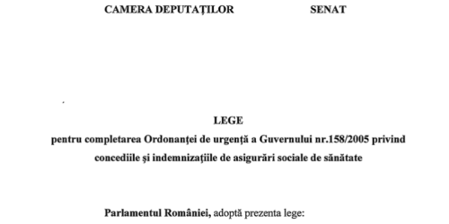 Proiect in Parlament privind plata concediului medical. Statul va fi penalizat daca nu plateste la timp (Document)