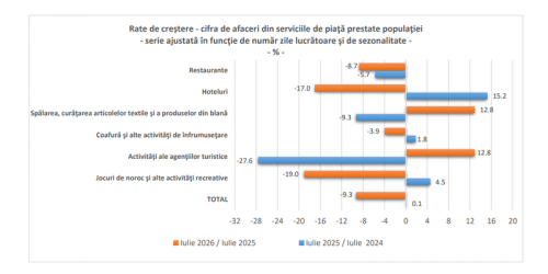 Volumul cifrei de afaceri din serviciile de piață prestate populației, mai mic decât în 2025 (Document)