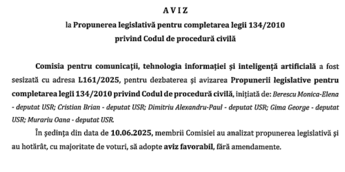 Vot pe Codul de procedura civila. Proiectul vizeaza semnatura electronica (Avizul)