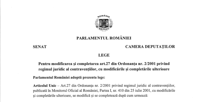 Amenzile aplicate romanilor: se cere schimbarea legii (Document)