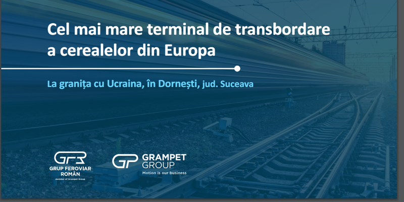 Cel mai mare terminal de transbordare a cerealelor din Europa. GRAMPET GROUP a investit 10 milioane euro pentru constructia celui mai mare terminal de transbordare a cerealelor din Europa, la granita cu Ucraina