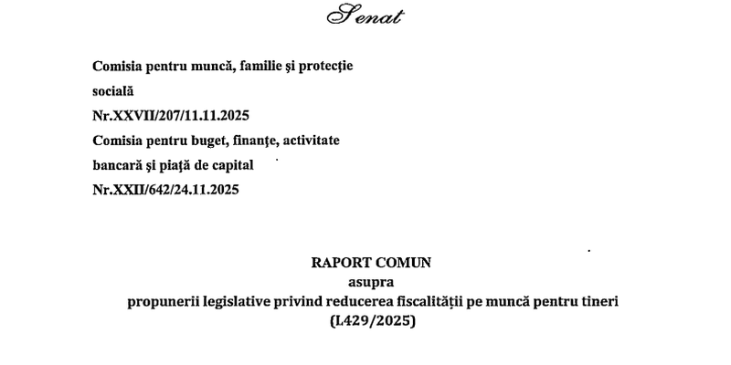 Lege pentru reducerea fiscalitatii: avizele emise (Document)