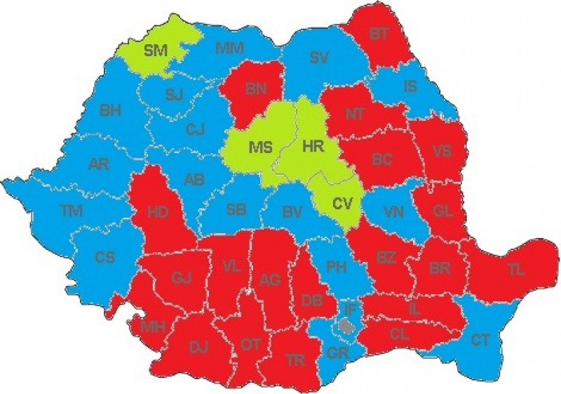 PNL A PIERDUT ALEGERILE PE TARA – Iata cum si-au impartit PNL si PSD judetele (Harta)