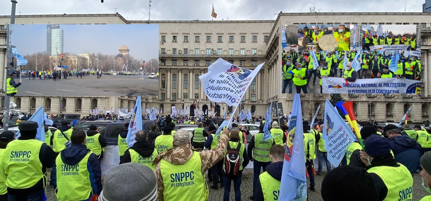 POLITISTII NU RENUNTA LA PROTESTE – Nemultumiri cu privire la salarii. Iata solicitarile